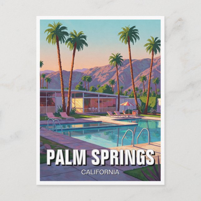 Palm Springs California Postkarte (Vorderseite)
