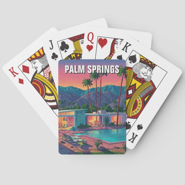 Palm Springs California Spielkarten (Rückseite)