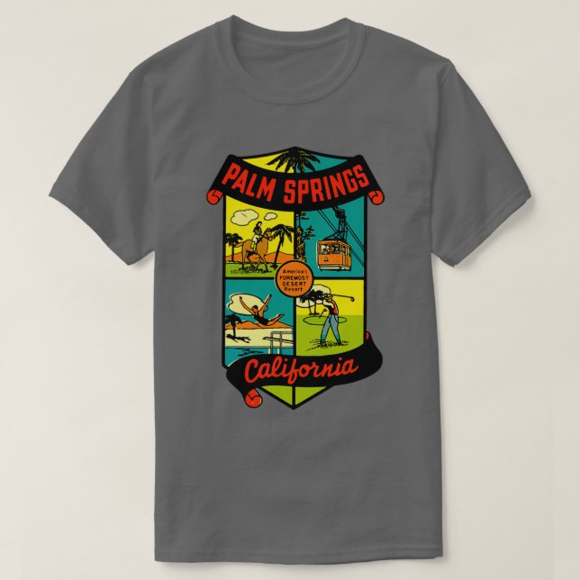 Palm Springs California T-Shirt (Design vorne)