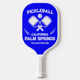 Palm Springs California US Blue and White Custom Pickleball Schläger