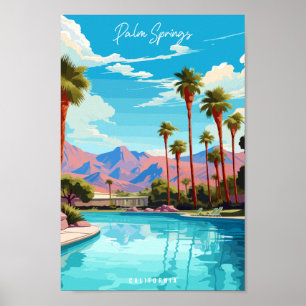 Palm Springs California USA Vintage Poster