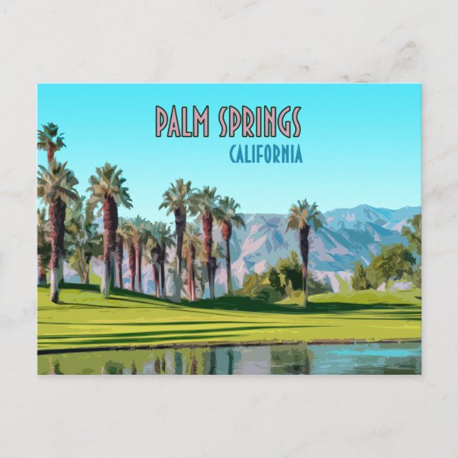 Palm Springs California Vintag Postkarte (Vorderseite)