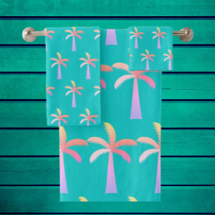Palm Springs Caraïbes Bleu Tropical Palmier