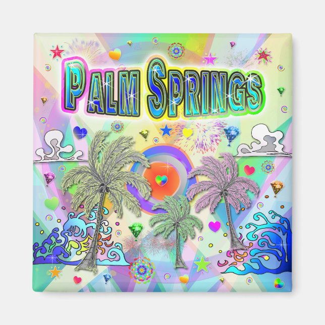 Palm Springs Deep Dream Magnet (Vorne)