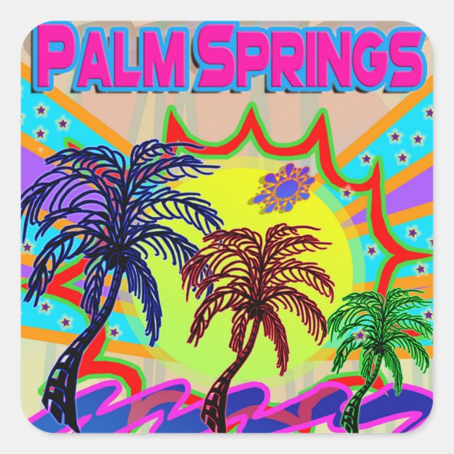 Palm Springs Ewiger Aufkleber (Vorderseite)