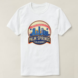 Palm Springs Kalifornien Baseball City Skyline T-Shirt