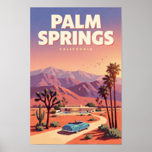Palm Springs Kalifornien Illustration Reise Kunst Poster