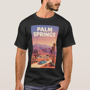 Palm Springs Kalifornien Illustration Reise Kunst T-Shirt