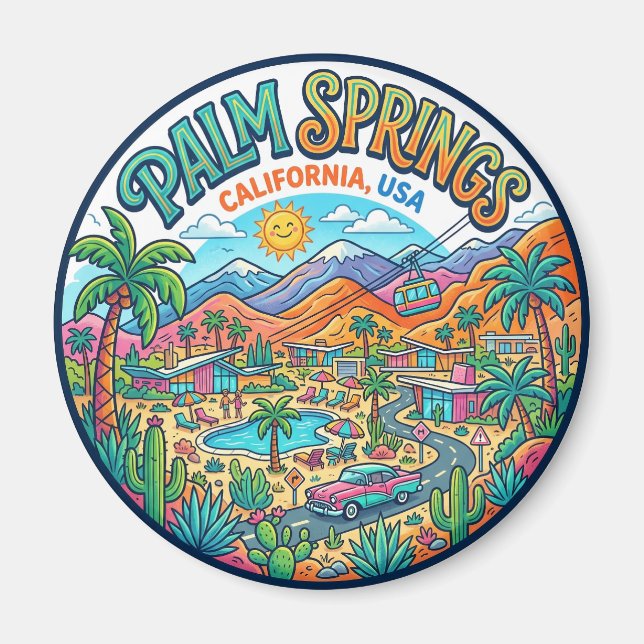 Palm Springs Kalifornien Magnet (Vorne)