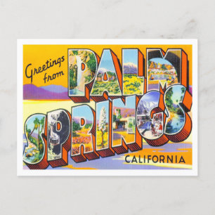 Palm Springs, Kalifornien Vintage Große Buchstaben Postkarte