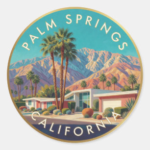 Palm Springs Kalifornien Wüstenreise Runder Aufkleber