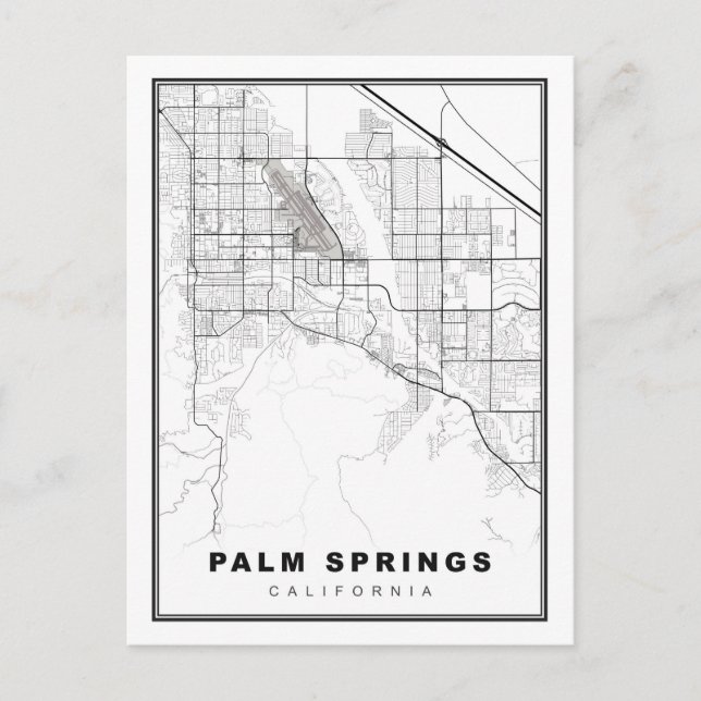 Palm Springs Map Feiertagspostkarte (Vorderseite)