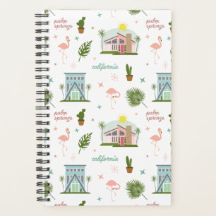 Palm Springs Midcentury-Rosa-Haus-Flamingo-Kaktus Planer