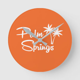 Palm Springs-Mitte- des Jahrhundertsmoderne Runde Wanduhr