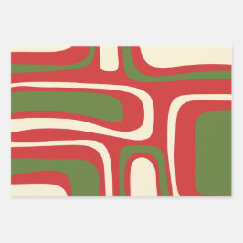 Palm Springs Mittelalter Moderner Retro Abstrakte  Geschenkpapier Set