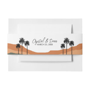 Palm Springs Moderne Hochzeitseinladung Bauchband Einladungsbanderole