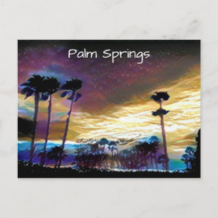 Palm Springs Night Postkarte
