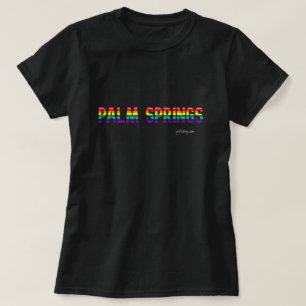 Palm Springs Pride T - Shirt   Regenbogenflagge
