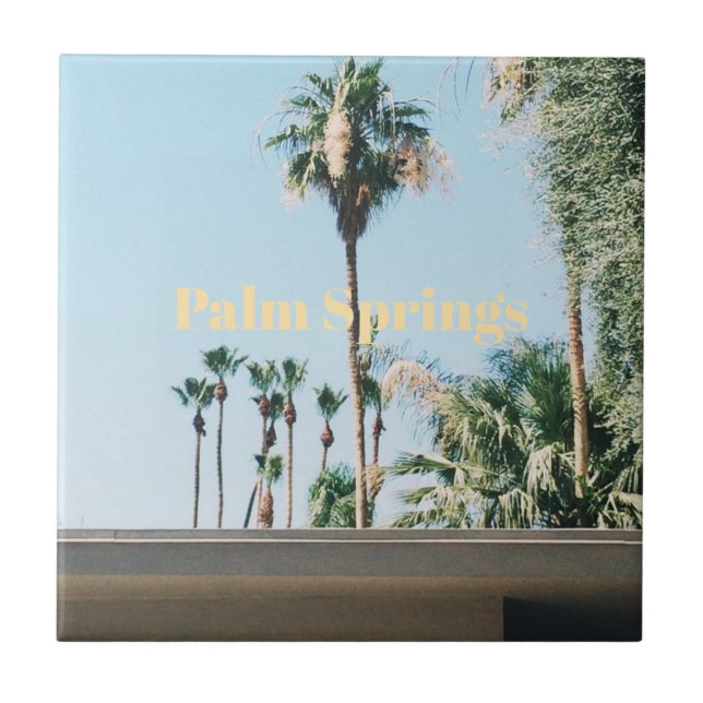 Palm Springs Reiseandenken Fliese (Vorderseite)