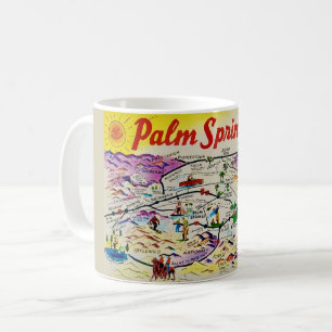Palm Springs Retro Carte Mug
