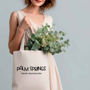 Palm Springs Retro Minimalistisch Black Bacheloret Tragetasche