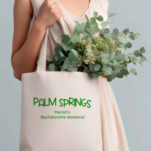 Palm Springs Retro Minimalistisch grünes Bachelore Tragetasche