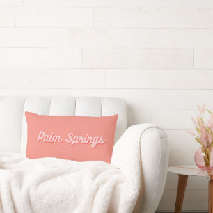 Palm Springs Retro Rosa Wurfkissen Lendenkissen