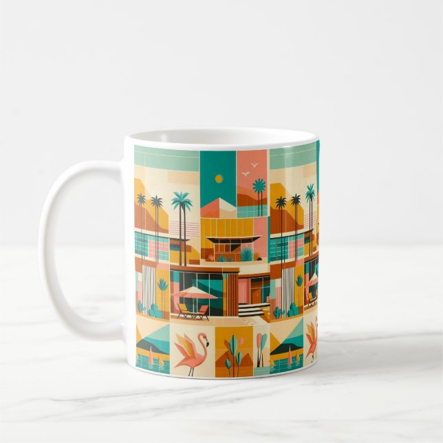 Palm Springs Retro Vibes Coffee Cup Kaffeetasse (Links)
