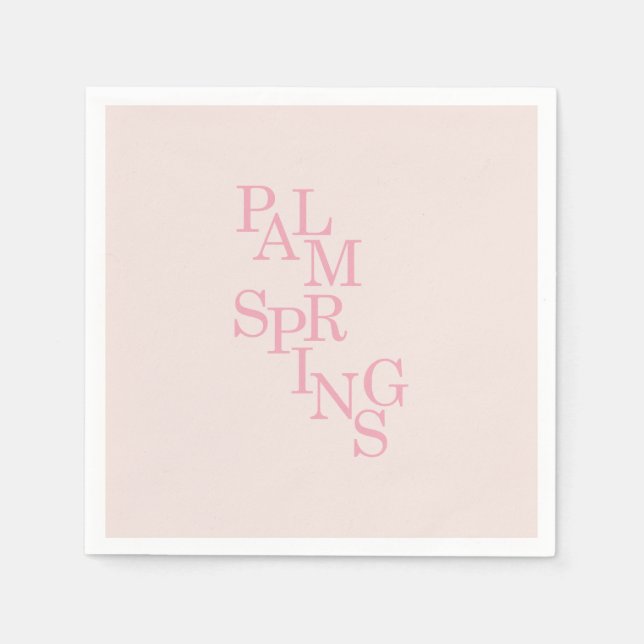 Palm Springs Rosa Serviette (Vorderseite)