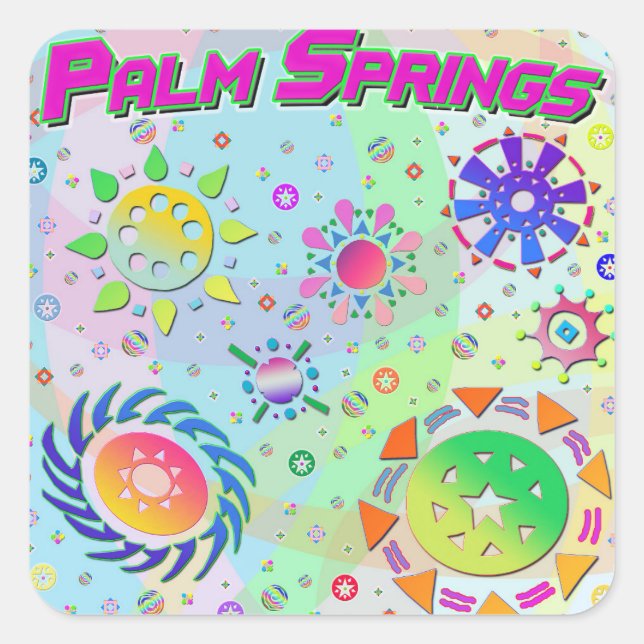 Palm Springs Sept soleils et Sticker à énergie (Devant)