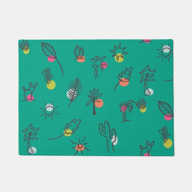 Palm Springs Thema Sommer Muster Doormat Fußmatte (Vorderseite)