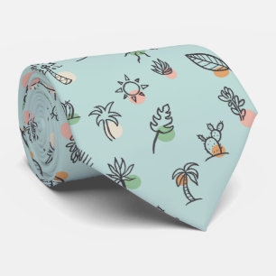 Palm Springs thème Motif d'été Cravate