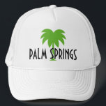 Palm Springs Truckhut Truckerkappe<br><div class="desc">Palm Springs LKW Hut. Grünes Logo mit eigenem Text. Ideal für Geburtstagsfeier, Wochenendausflug, Ausflug, Urlaub, Ferien, Strand etc.</div>