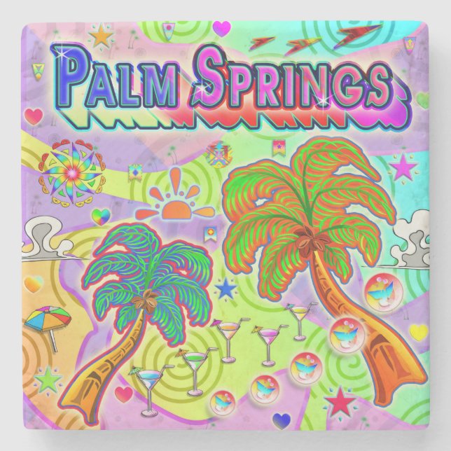 Palm Springs Vacacation Target Untersetzer (Vorderseite)