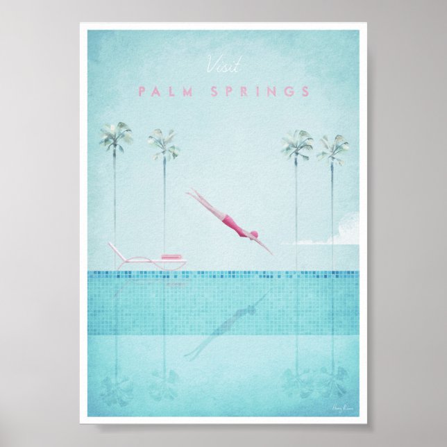 Palm Springs Vintage Travel Poster (Vorne)