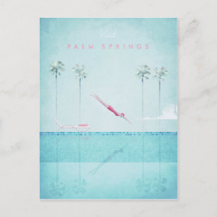 Palm Springs Vintage Travel Poster - Art Postcard Postkarte
