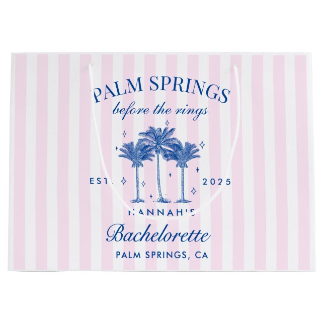 Palm Springs vor dem Rings Blue Bachelorette Große Geschenktüte (Vorderseite)