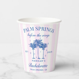 Palm Springs vor dem Rings Blue Bachelorette Pappbecher