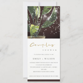 PALM STARRY MASON JAR LIGHTS COUPLES SHOWER EINLADUNG