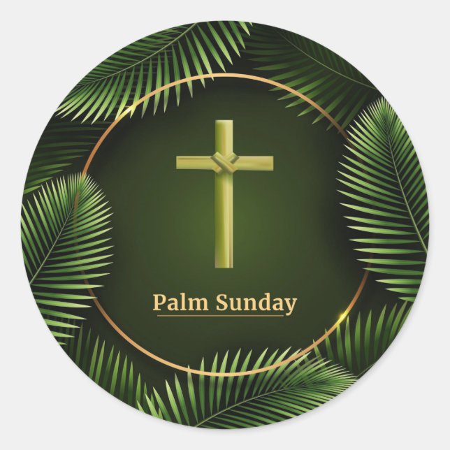 Palm Sunday Runder Aufkleber (Vorderseite)