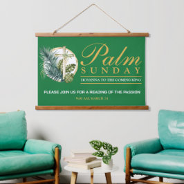 Palm Sunday Wandteppich Mit Holzrahmen
