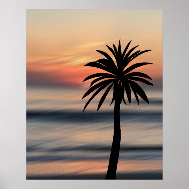 Palm Sunset Poster (Vorne)
