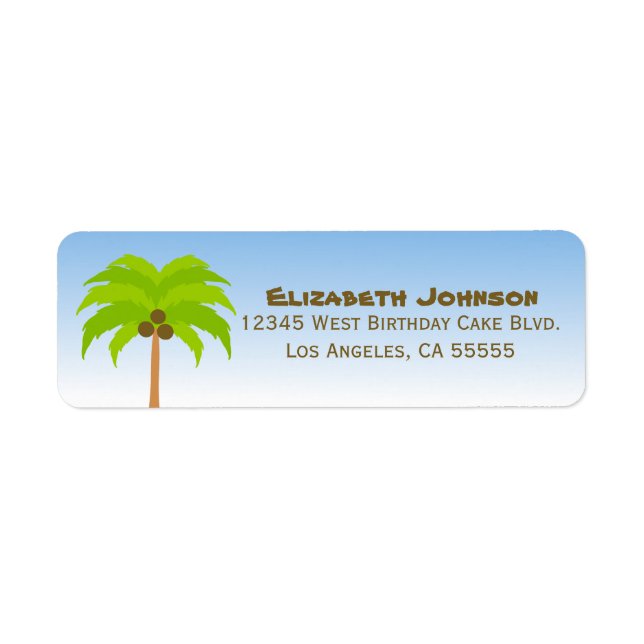 Palm Tree Address Label (Vorne)