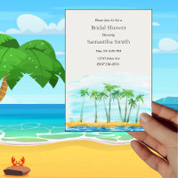 Palm Tree and Beach Wedding Brautparty