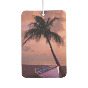 Palm Tree and Boat Beach Sunset Autolufterfrischer