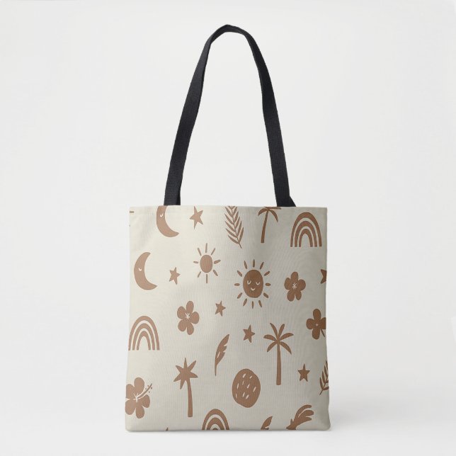 Palm Tree and Moon Tote Bag Tasche (Vorderseite)