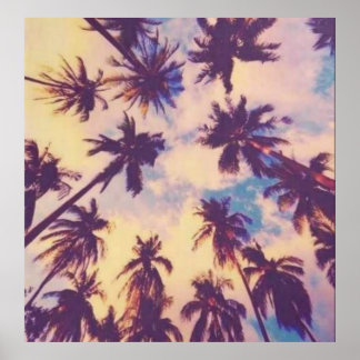 Palm Tree Art Foto Print Poster