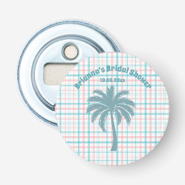 Palm Tree Azure Pink Kegeltes Brautparty Flaschenöffner