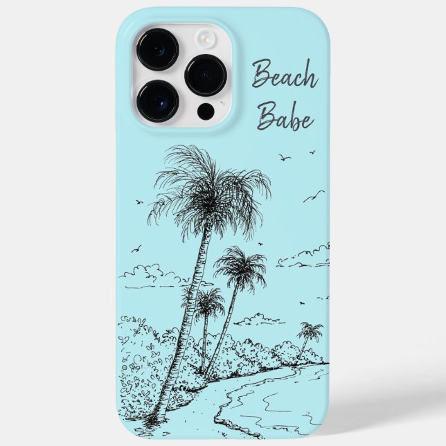 Palm Tree Beach Case-Mate iPhone 14 Pro Max Hülle (Rückseite)