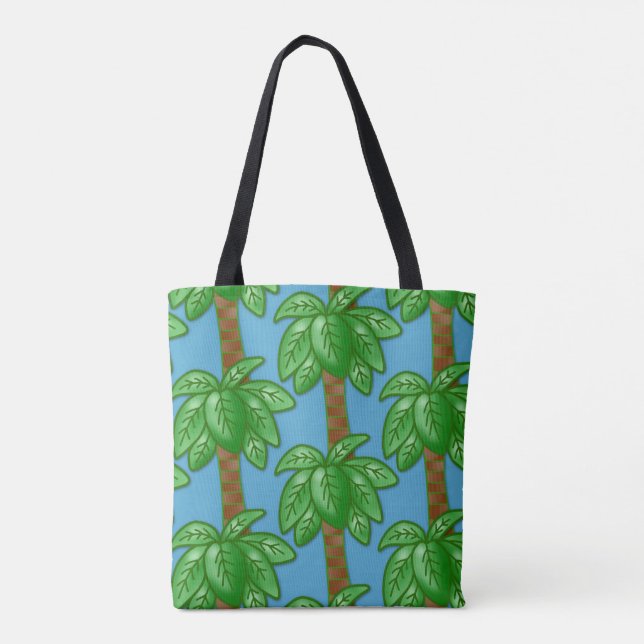 Palm Tree Beach Coconut Blue Ocean Sunshine Tasche (Rückseite)